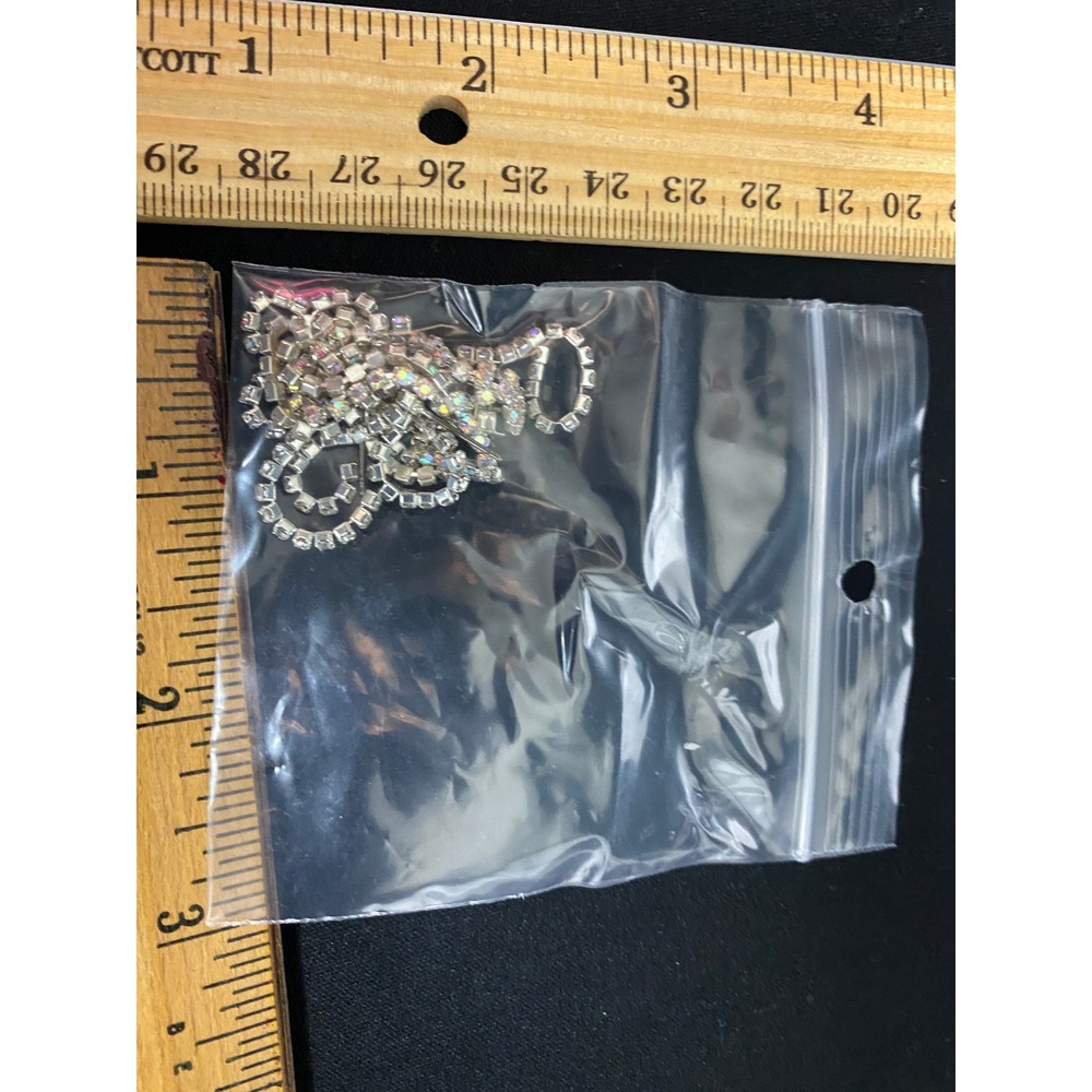 Sparkling Rhinestone Chain Silver Tone Crafting Jewelry Making Embellishment